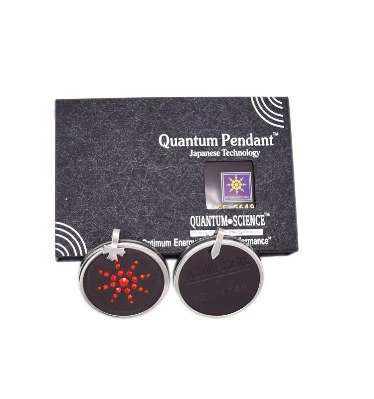 New fashionable jewelry nano technology lava stone quantum science scalar energy power negative ion pendant with crystal