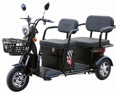 Two rows Triciclo Electrico De Carga rear seats can folded three wheel triciclo electrico