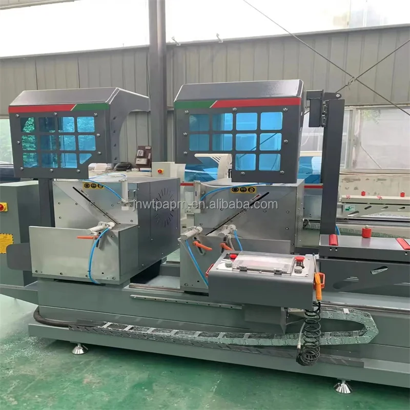 China window frame aluminium curtain wall digital display double-head precision cutting saws for 45 degree
