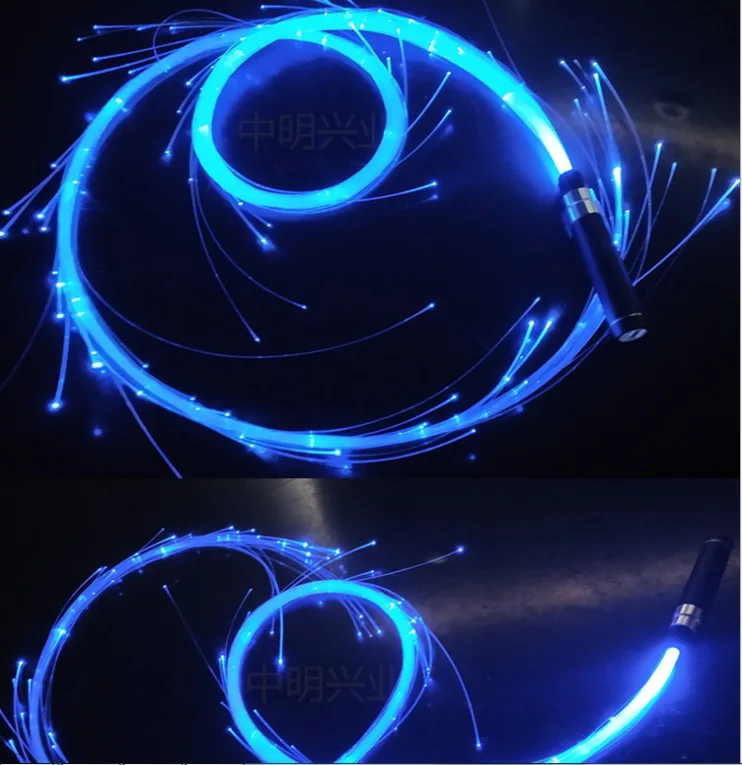 Handle Dance Fashion Fiber Optic Dance Whip Glowing Fibers Led Fiber Optic Whip