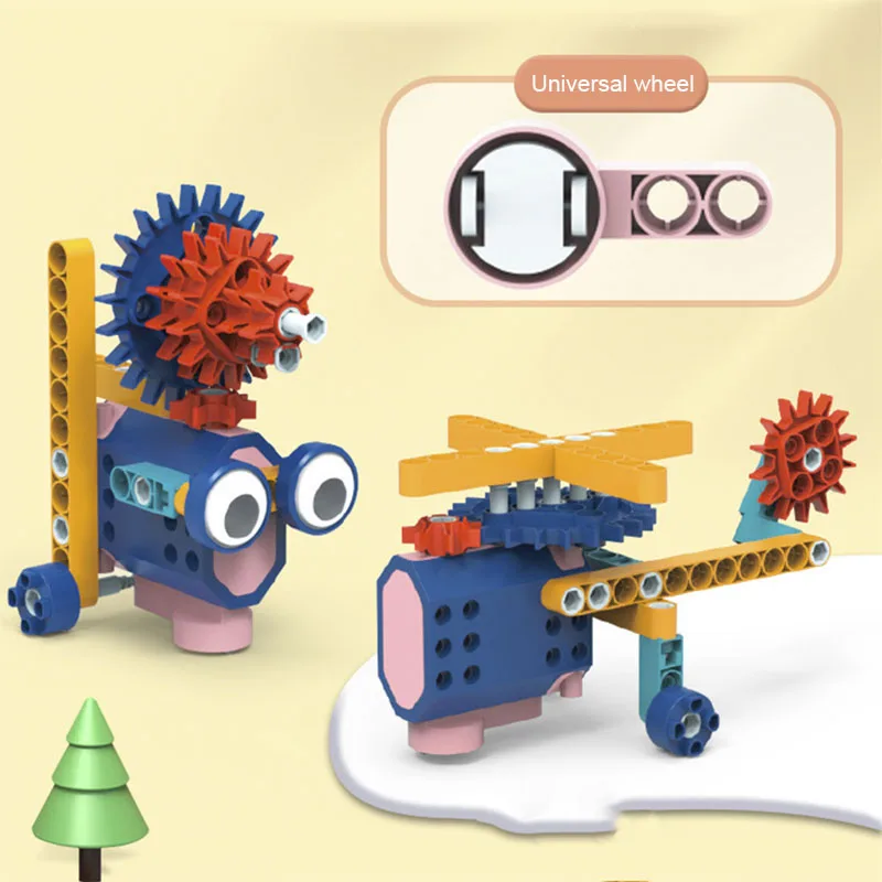 116Pcs Electric Mechanical Gear Building Blocks For Children Science Education Large Particle Assembly Educational Toys Boys