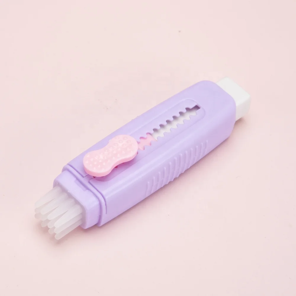 useful school kawaii colorful eraser small rubber with brush for students