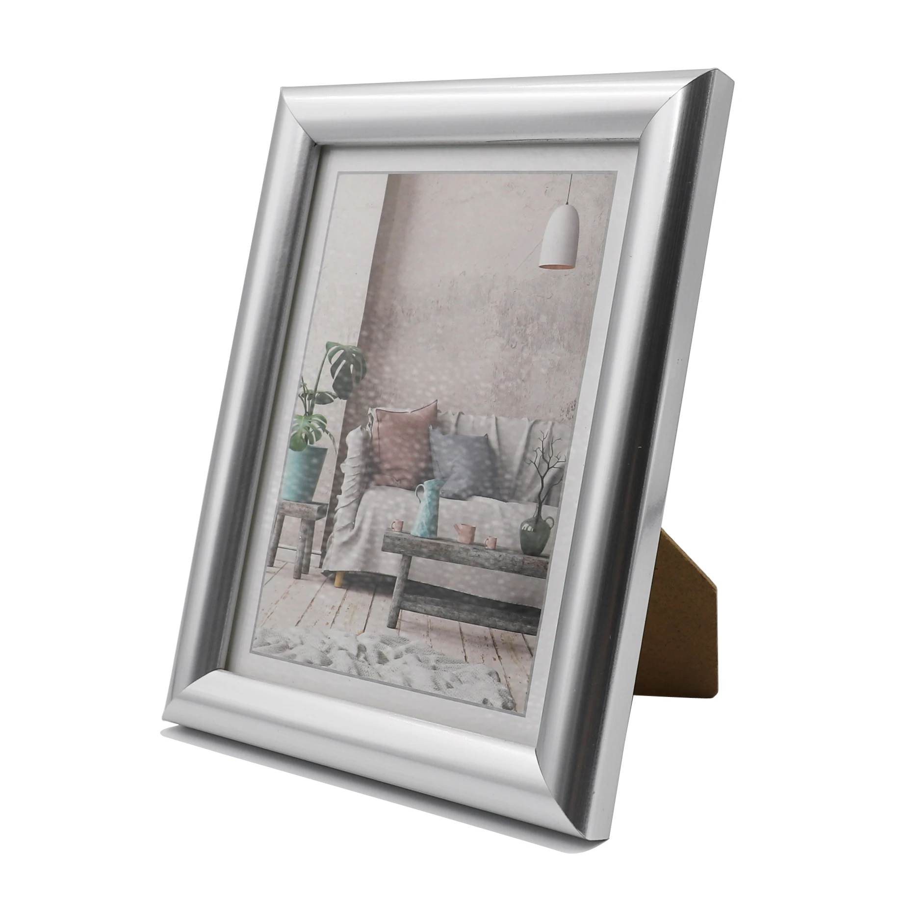 High quality home decoration plastic silver photo frame wall art frame wpc MDF customization picture frame customized color