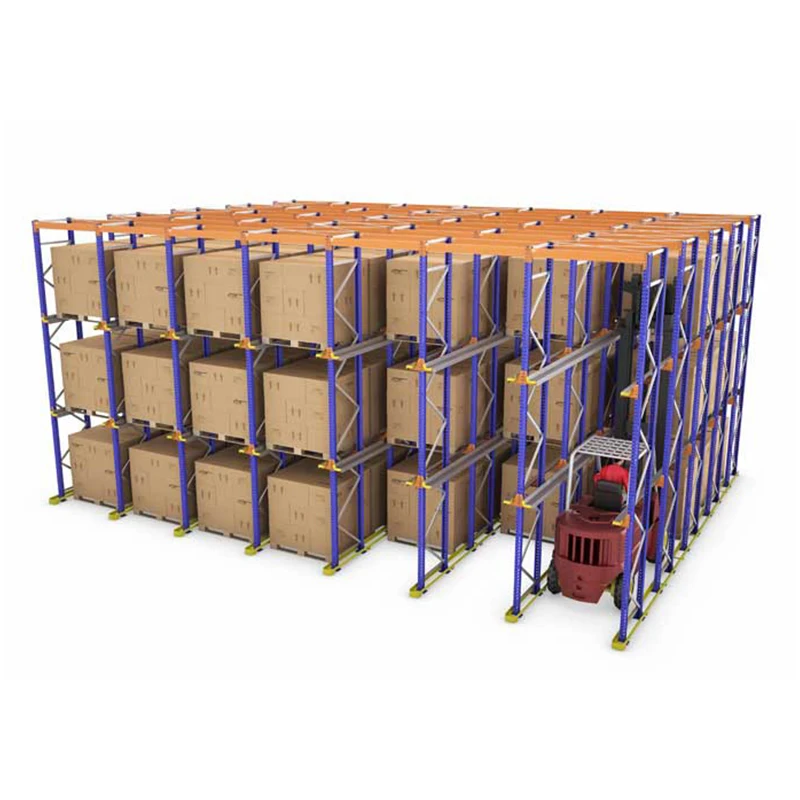 Industrial warehouse storage drive-in pallet rack shuttle racking heavy duty steel plate rack for shelf shelves