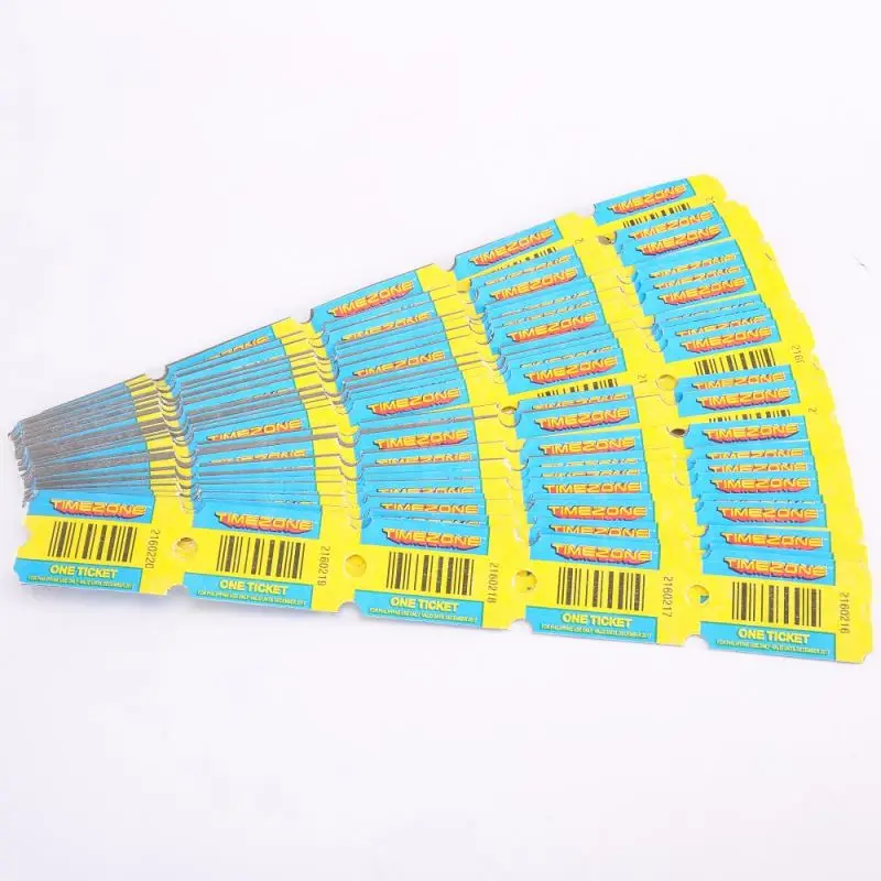 Customized Arcade Game Raffle Redemption Ticket Printing
