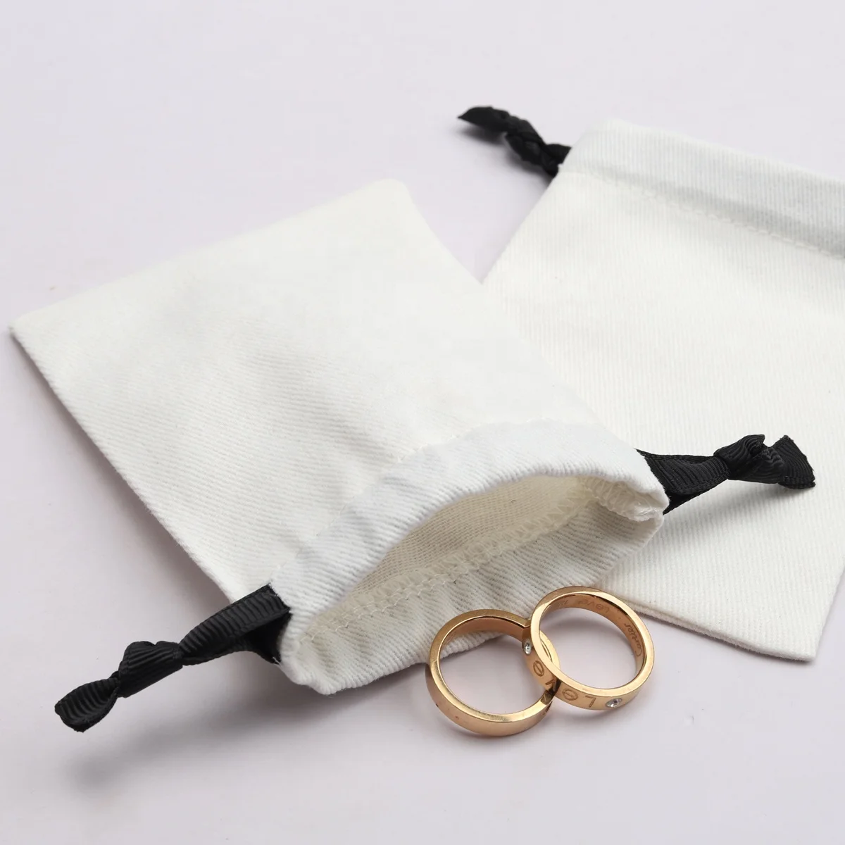 Hot Sale White Cotton Twill Pouch Drawstring Grocery Store Antique Sachet Packing Moisture Proof and Wear-Resistant Cotton Bag