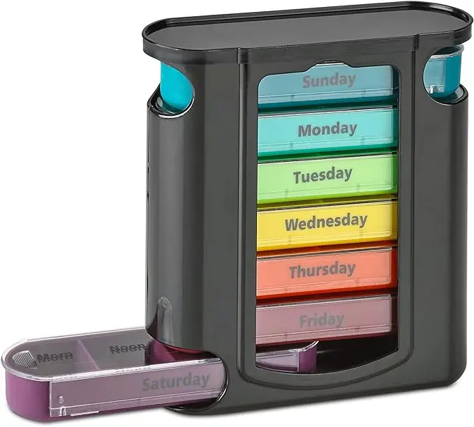 medicine pp novelty boxes drawer box pill 7 days 4 times pill storage case 21 compartment pill cases with waterproof