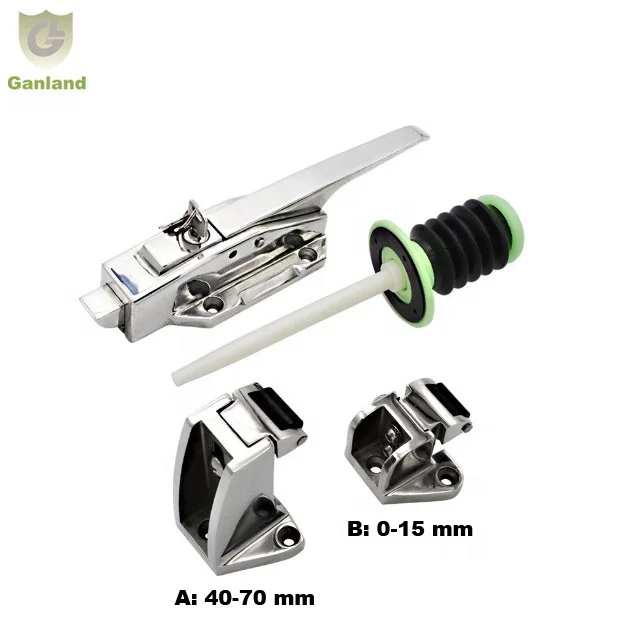 GL-18218-B Heavy Duty Walk In Door Latch With Offset Strike And Lock