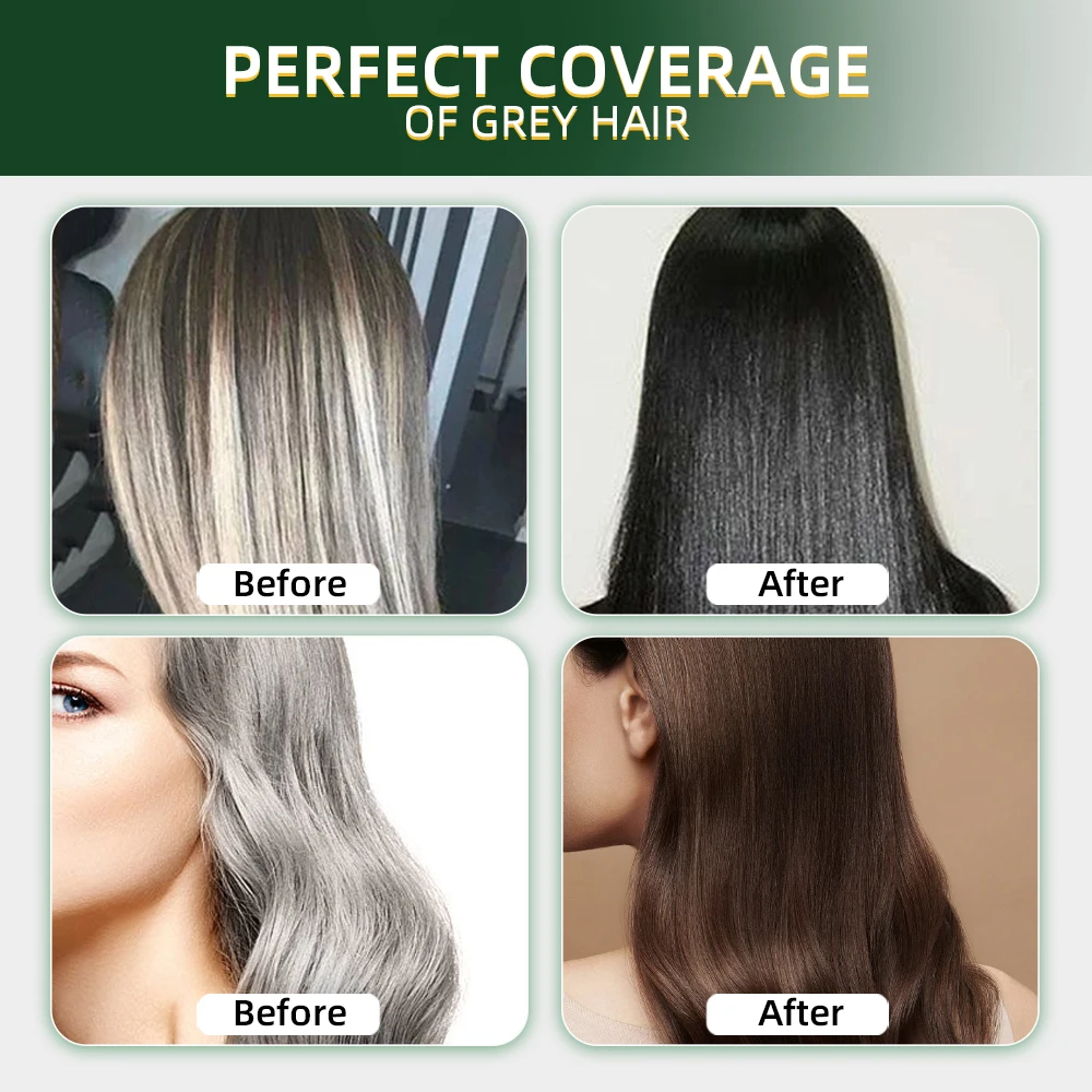 Augeas guangzhou factory hair products Ammonia free permanent 3 in 1 champu para tinte de pelo herbal black hair dye shampoo