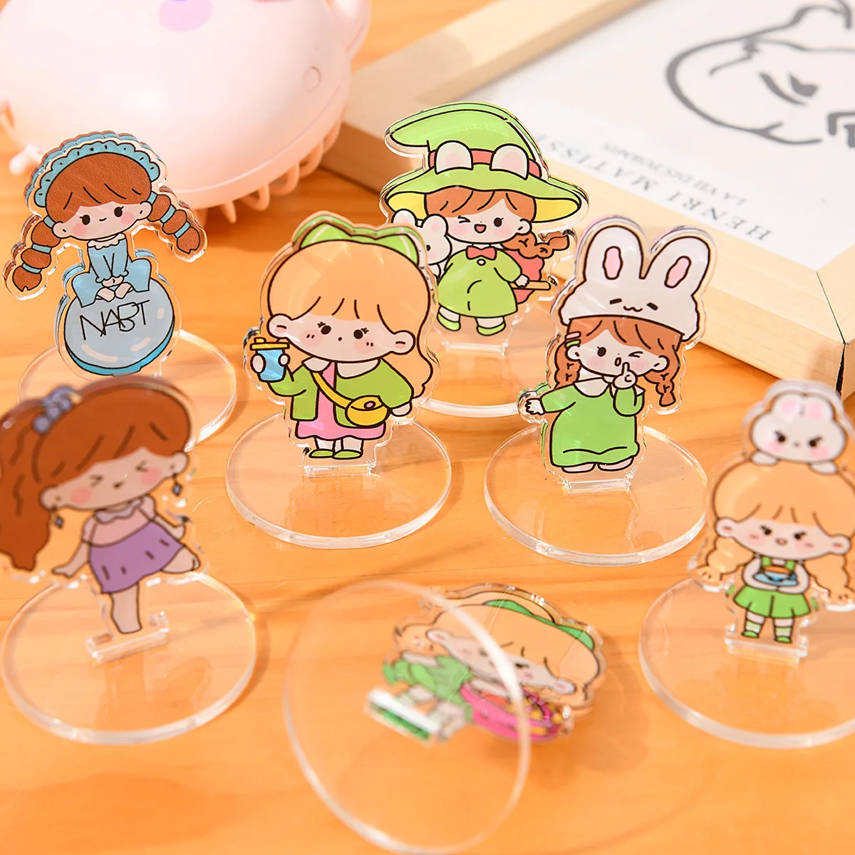 Custom Clear Double Side Acrylic Anime Standee Cartoon Small Size Character Display Cute Standee Souvenir