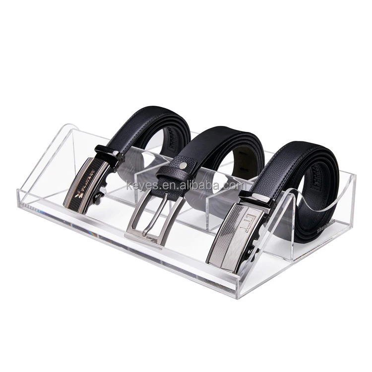 Acrylic Belt Organizer Tow-layer Display Racks For Belts Watches And Accessories Closet System & Organizer display box
