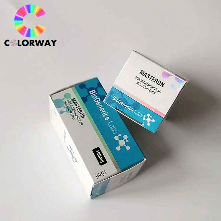 10ml vial box for steroid coated paper box packaging logo customize paper cardboard box
