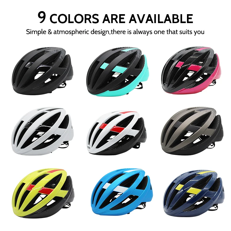 MONU Factory Colorful Adults Race Bicycle Bike Helmet Safety Cycling Light Weight Helmet For Men Women
