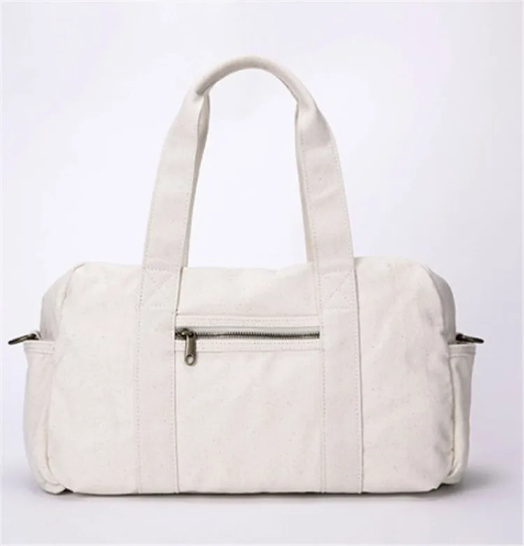 Stylish Oversized Waxed Canvas Travel Tote Gym Duffle Handbag Weekend Bag with Adjustable strap