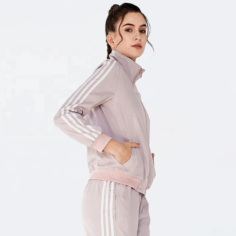 Wholesale Privete Label Fitness Yoga Wear Workout Clothes For Woman Sports Jacket Full Zip Running Track Jacket
