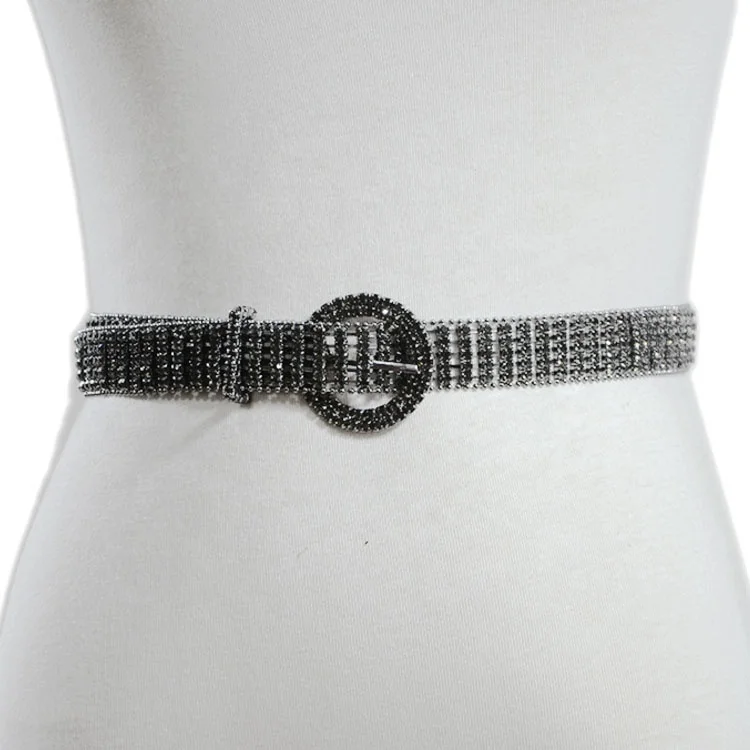 
Fashion Gold Ladies Sexy Wide Womens Chain Belts With Rhinestone 