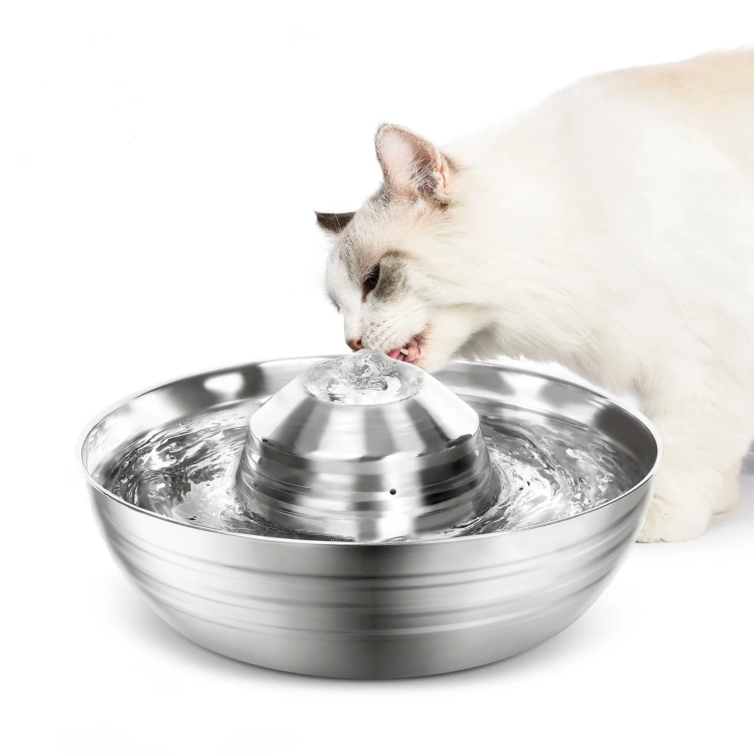 
Wholesale 2L Automatic Stainless Steel Dog Cat Water Fountain for Cats Small Dogs Ultra-Quiet Cat Drinking Fountain 