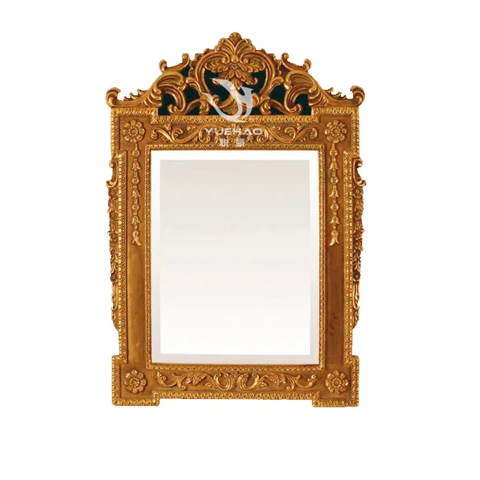 Resin Gold Picture Frame Vintage Luxury Mirror Frame Carved Resin Photo Frame Art for Home Decor