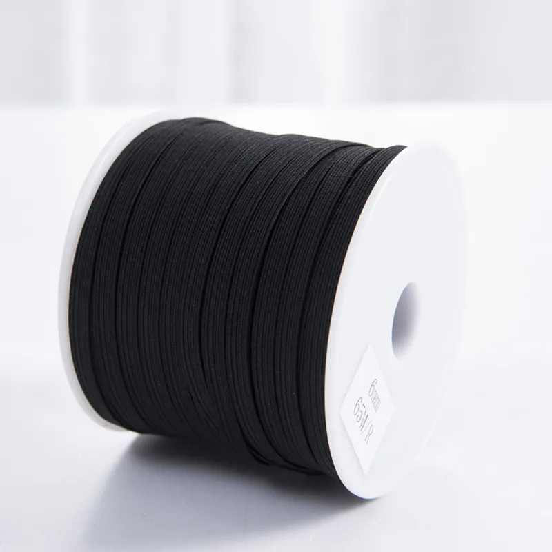 Wholesale Factory Custom 10mm-100mm White and Black Rubber Elastic Band Webbing