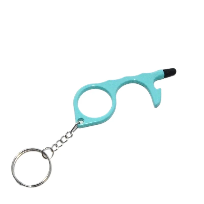wholesale self-defense metal keychain safety no touch door opener custom promotional keychains