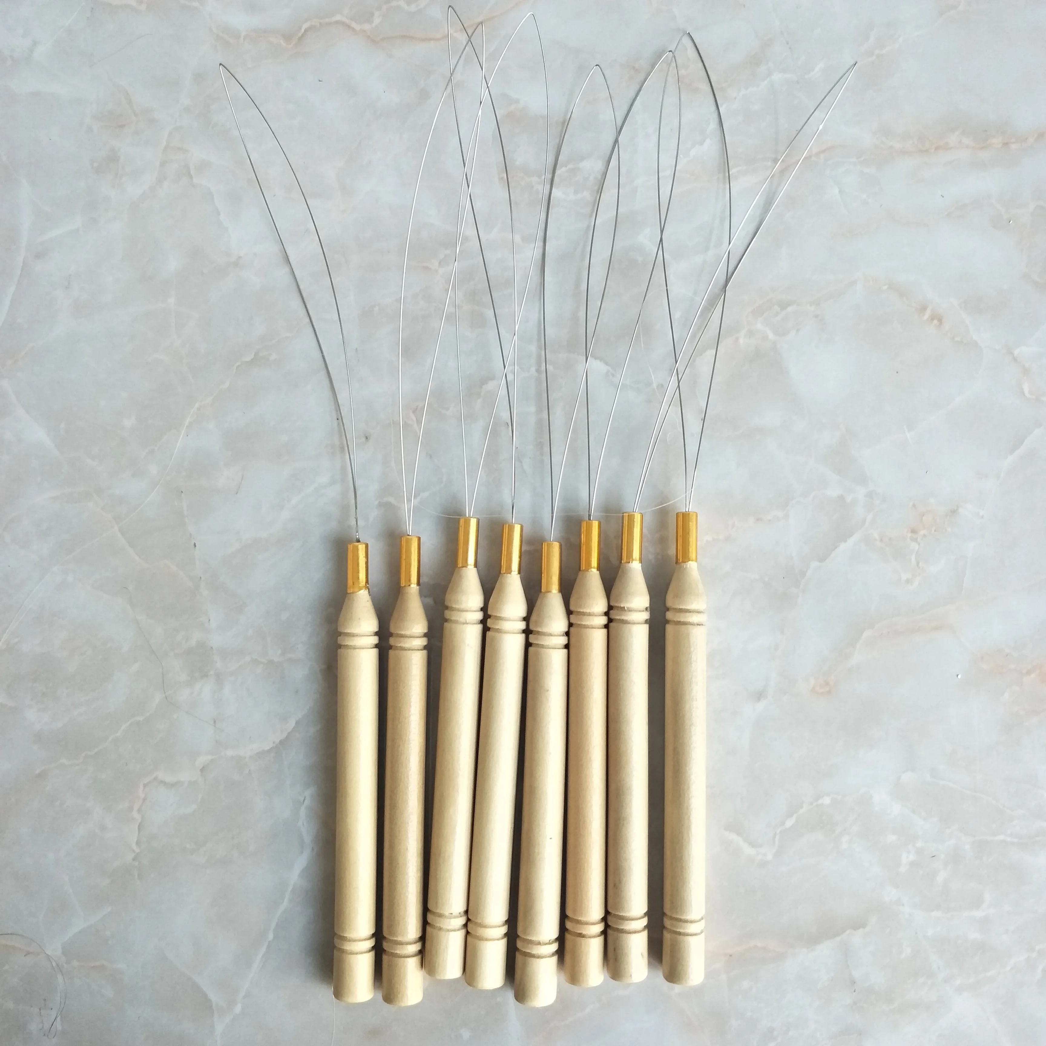 micro rings loop tool loop threader pulling needle used with hair plier and beads for human hair extension tools