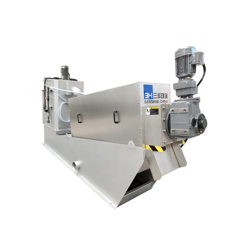 Wastewater treatment crude oil sludge sludge filter solid-liquid separation rotary screw press