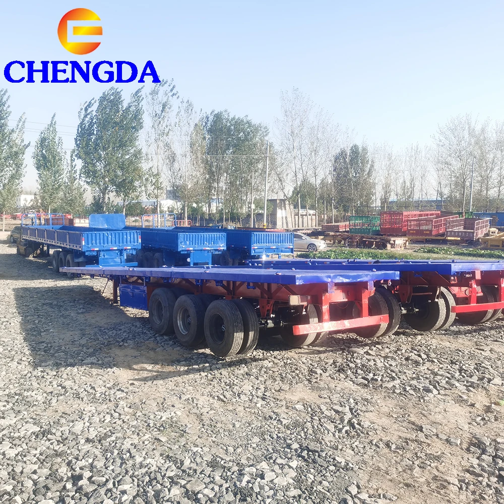 3 axle  cargo handling  quadricycle dolly car dolly trailer with brakes used trailers sale flatbed