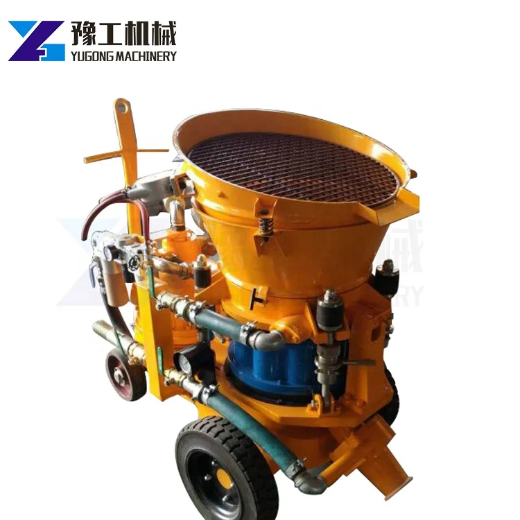 Shotcrete concrete mix design rotor gunning machine