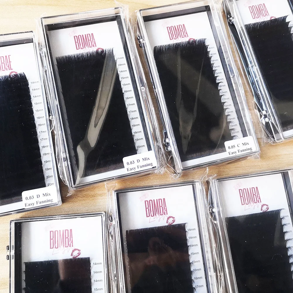 Natural False Eyelashes Cashmere Ellipse Flat Lash Own Brand Eyelash Extension Wholesale Price Eyelashes Extensions