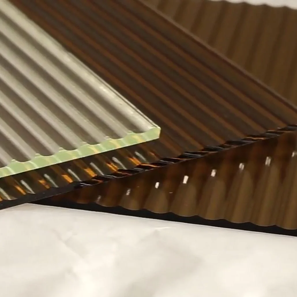 Decorative Transparent Fluted Nashiji Glass Art Textured Sheet Glass Pattern Glass Panel