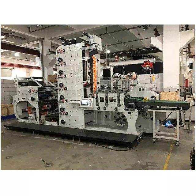 7 Color 320mm Width Sticker Label Flexo Printing Machine Press