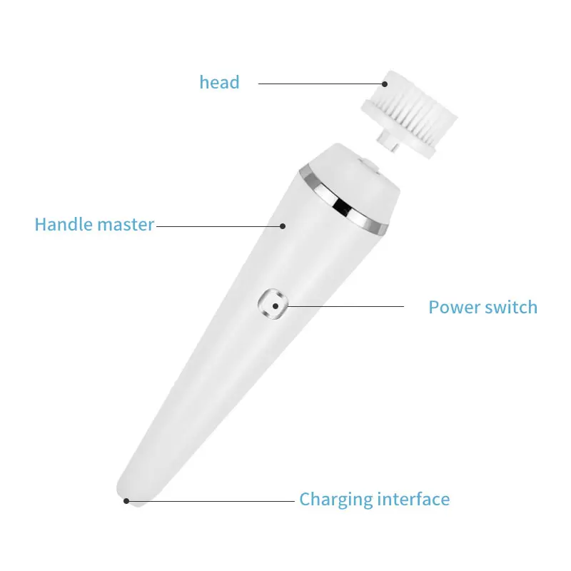 Electri face washing spin scrubber silicon face exfoliating cleansing facial cleaner body cleaning brush