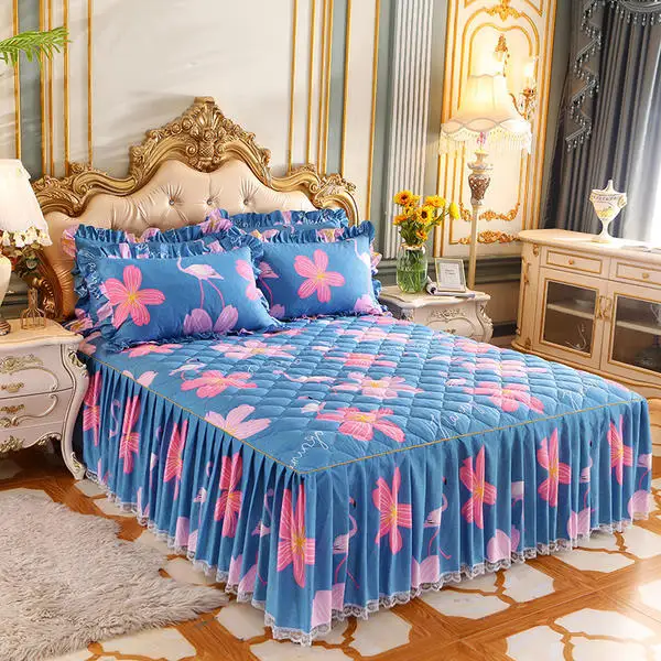 Wholesale Custom 100% Cotton Floral Print Bedsheet Bed Sheet Bed  Sheet Set Sets with Pillowcases for Home