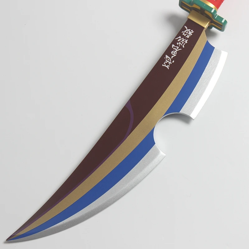 Uzui Tengen (blue )  viking sword  cosplay sword    japanese katana  sword wooden training katana toys  demon slayer  80cm (1600423998144)