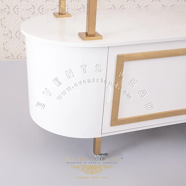 High Quality White Stainless Steel New Products Candy Cart Wedding Party Supplies