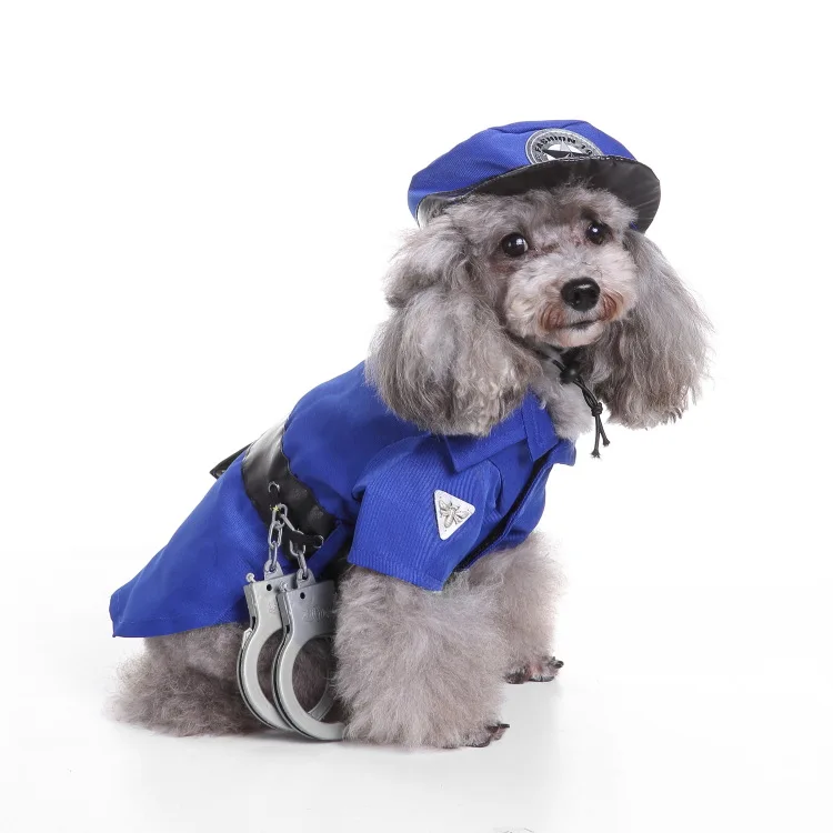 High Quality Pet Clothes Cat Costume Cosplay Prisoner Dog Costume with Hat Pet Halloween Christmas T-shirts