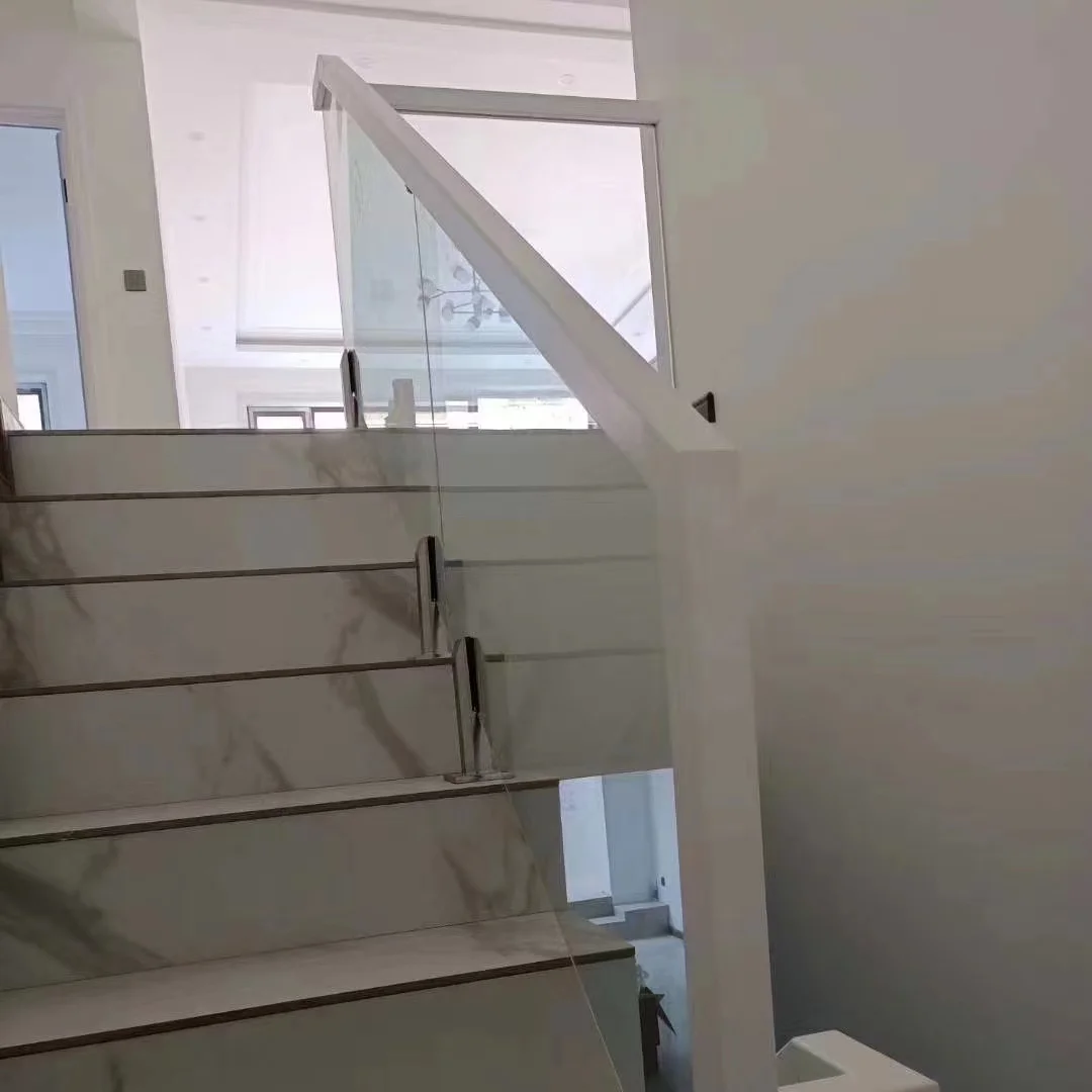 Modern Stylish Indoor Glass Holder with Stainless Steel 304 Spigot Base Durable Durable Stair Parts for Staircase Railing