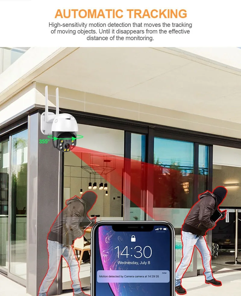 Cameras Monitor 180 Degree Wireless Wifi Home Office Cctv Camera Enclosure Outdoor