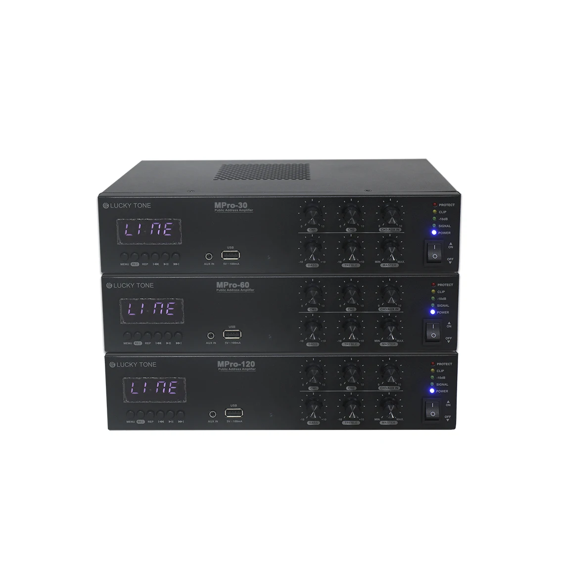 60W Mixer Power Amplifier with USB, Tuner,100VAC-240VAC