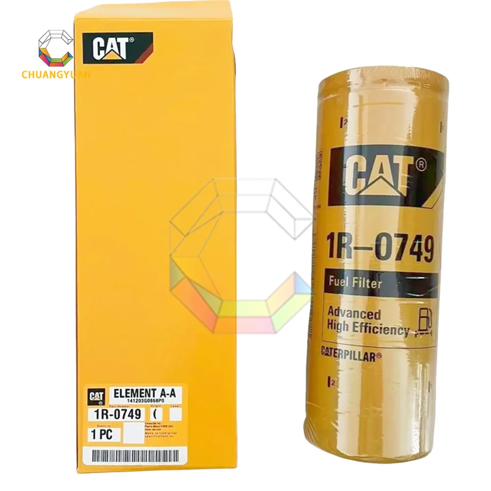 Оригинальный топливный фильтр CAT 3304 3304B 3306 3306B для дизельного двигателя 1R-0749 1R0749 экскаватора E345D