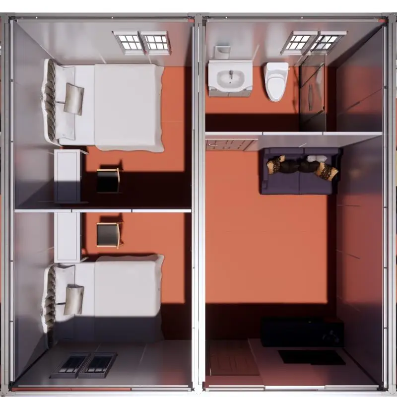 New development Poland mobile 40ft real house in prefab for shop