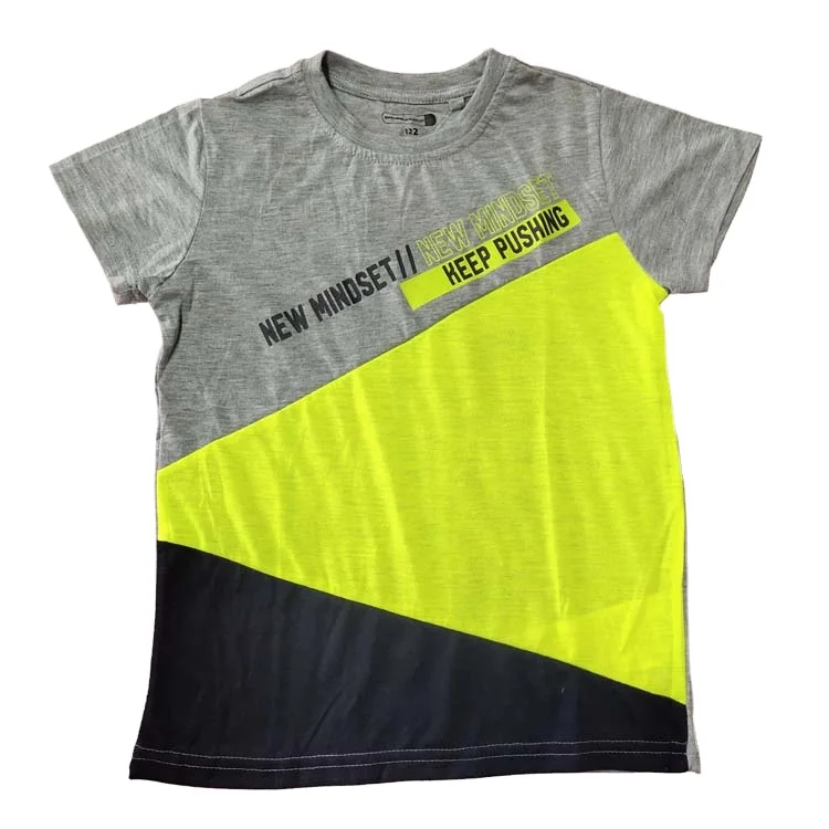 
2021 Factory supply high quality Round Neck Boy T Shirts Kids 