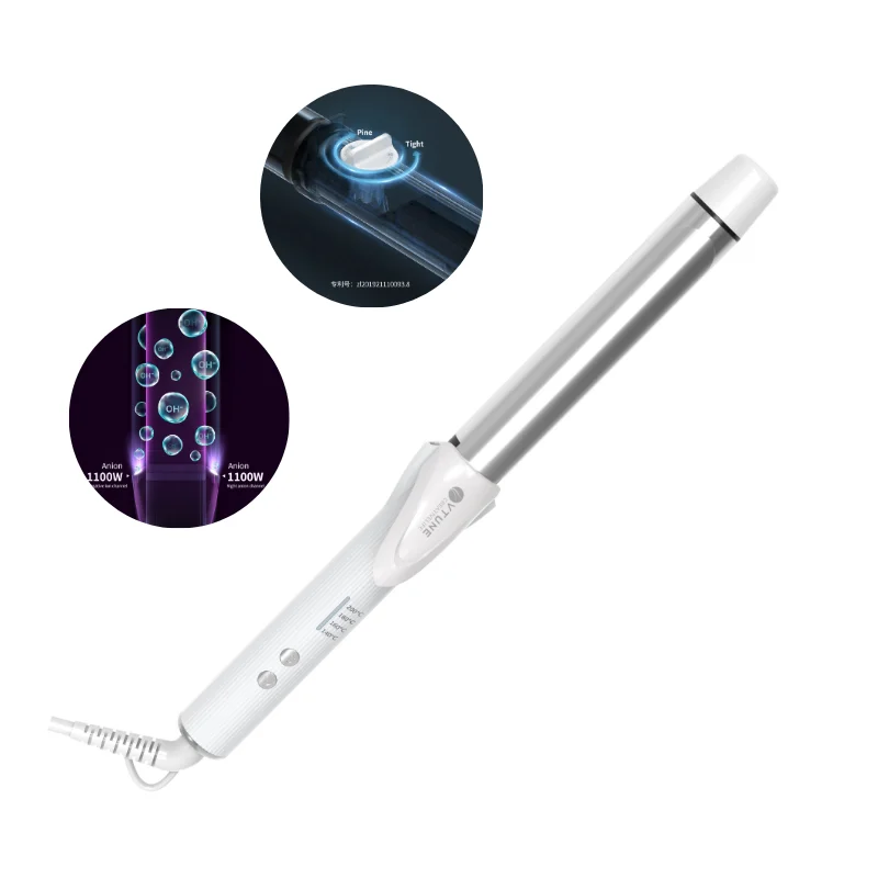 
Professional ceramic long hair curler led temperature display curling iron roller curl 