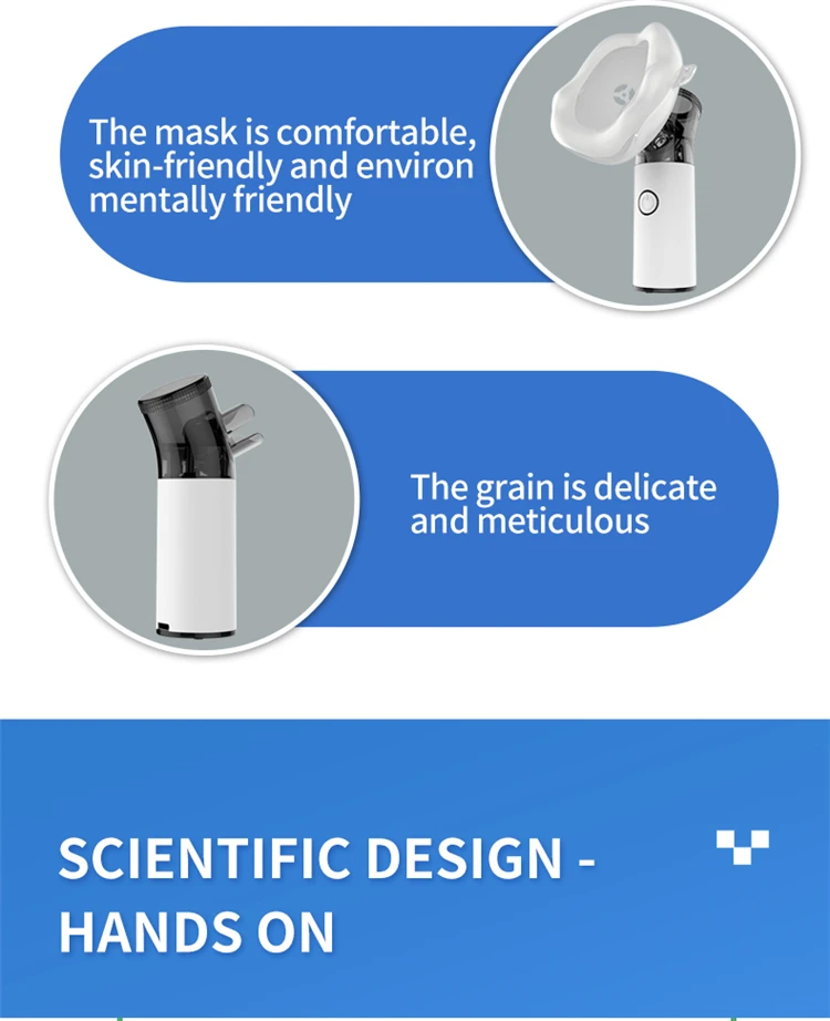 Health Care Mini Handheld Portable Inhale Nebulizer Silent Ultrasonic in Labor Nebulizador Children Adult Rechargeable Auto