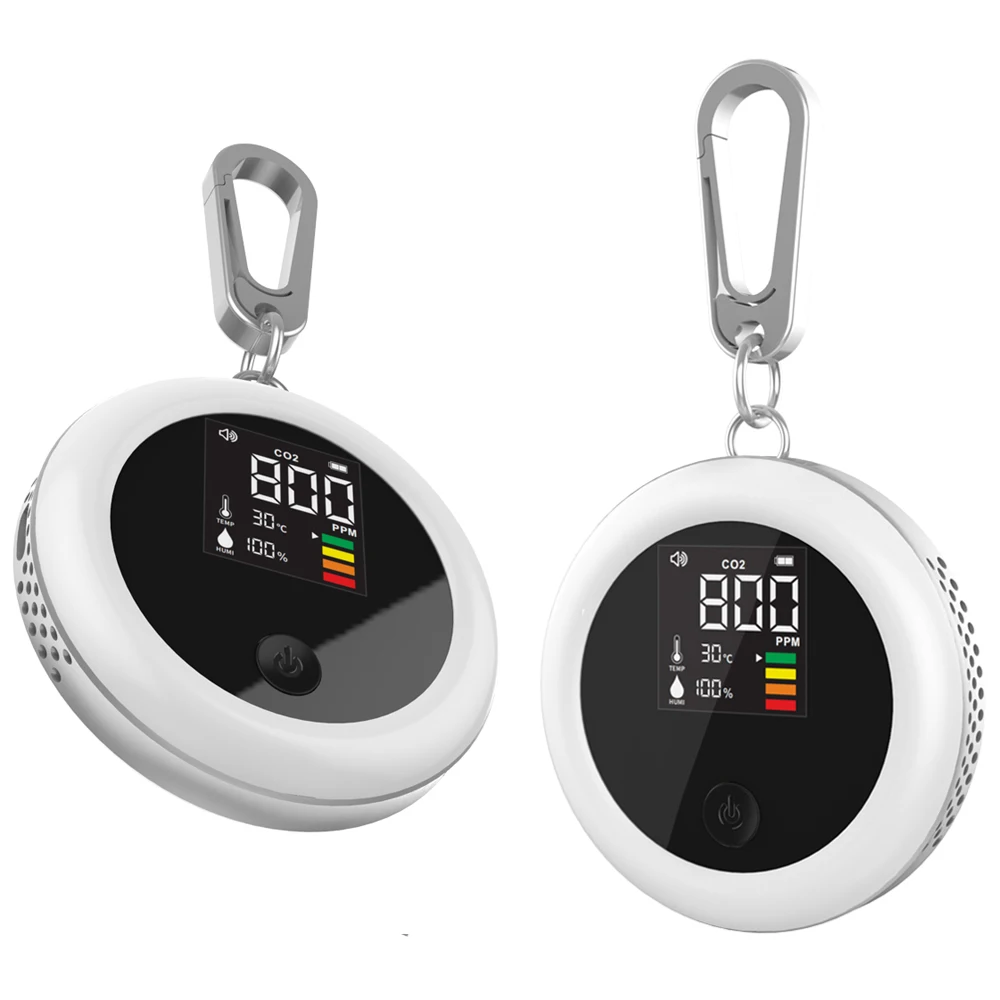 2022 Newest Portable Air Quality CO2 Monitor Tester Carbon Dioxide Detector Temperature Humidity Test Ndir 3 in 1 CO2 meter