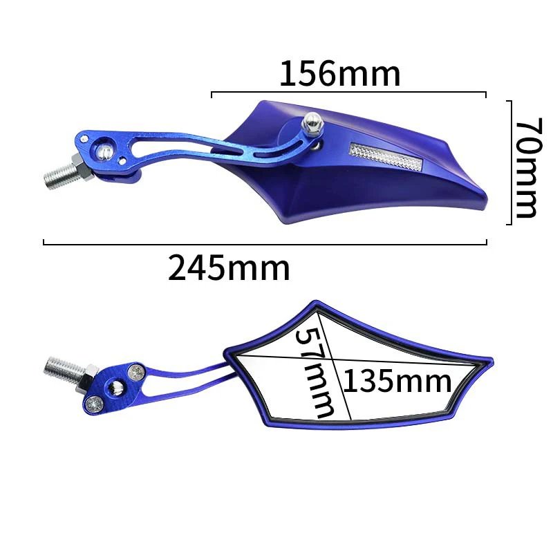 Universal Moto Mirrors Wholesale High Quality CNC Aluminum Motorcycle Rearview Rear View Side Mirror