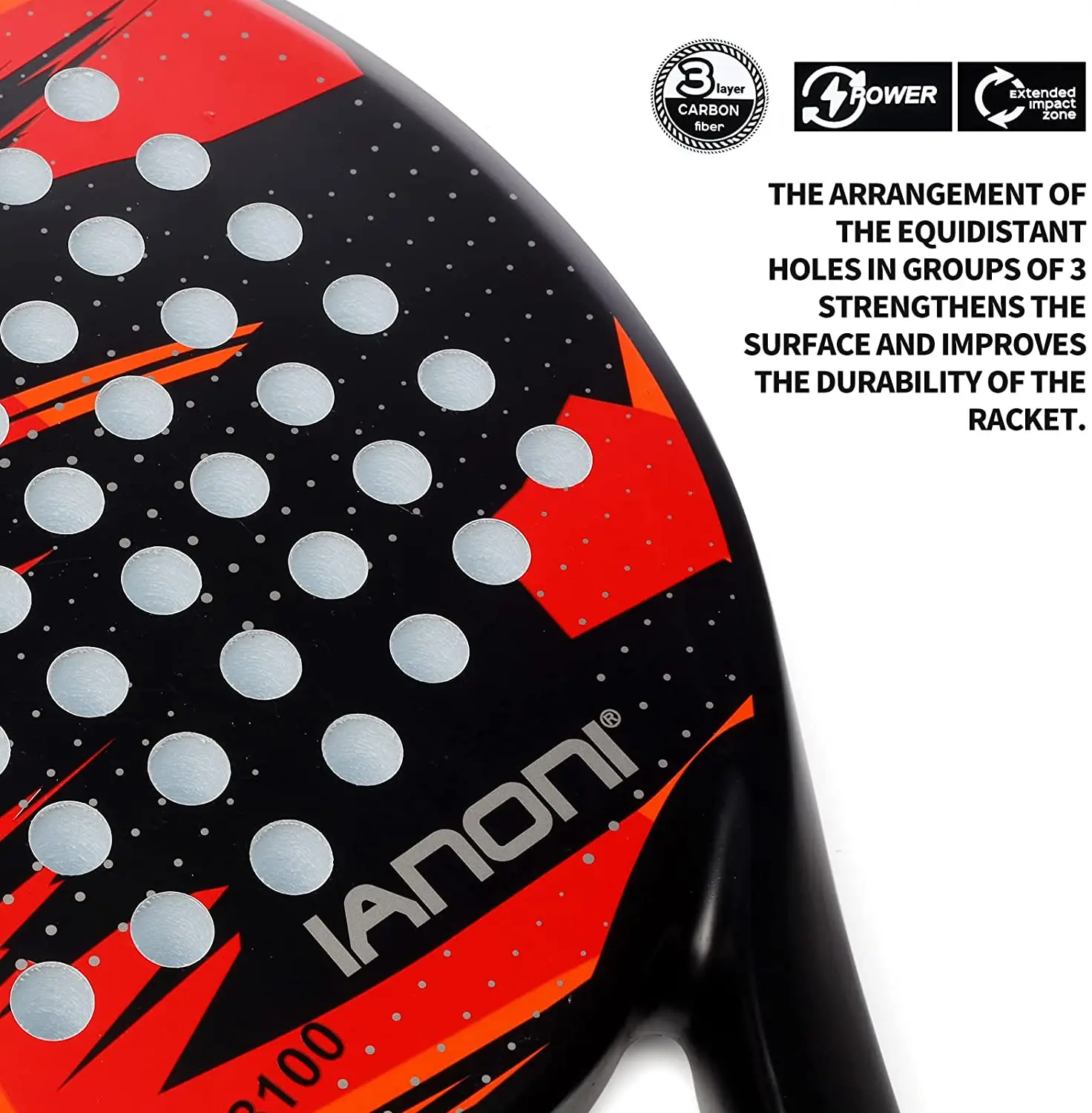 Padel Tennis Racket Carbon Fiber / 3K / 12K / 18K Surface with EVA Memory Flex Foam Core POP Carbon  Padel Racket