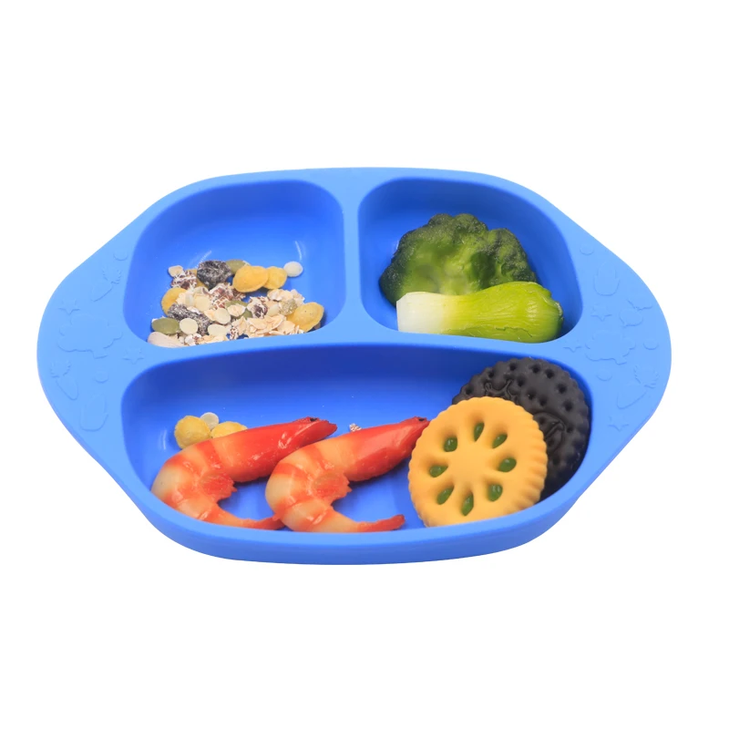 Monkey Custom Logo Silicone Reusable BPA Free Silicone Baby Plate Food Grade Silicone Plate