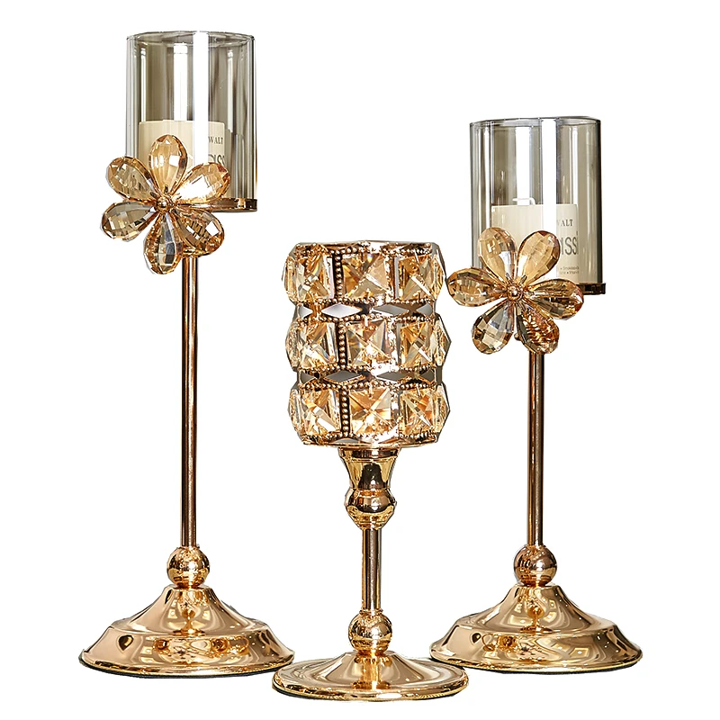 
Wedding Decoration Party Christmas Candle Stick Candlestick Table Centerpieces Crystal Candle Holder 