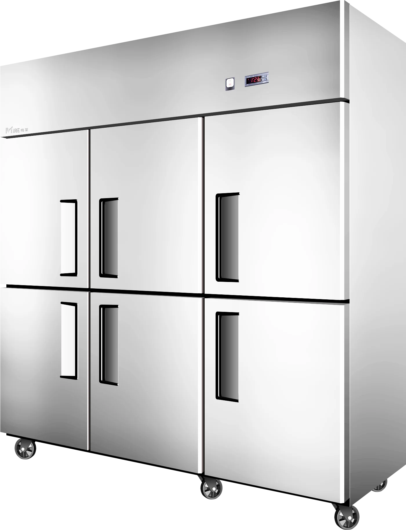 Auto defrost 6-door Upright chiller/freezer combo refrigerator refrigerated double temperature large capacity kitchen vertical